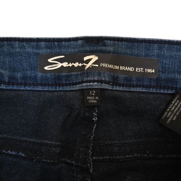 Seven7 Premium Womens 12 Skinny Distressed Raw Hem Jeans - Picture 9 of 11